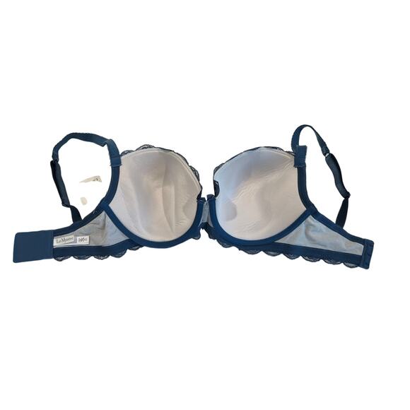 Le Mystere Sophia Lace Bra Women's Size 32G in Steel Blue Style: 2435 MSRP $68 - Picture 2 of 6